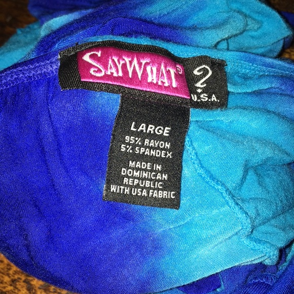 Blue Tie-Dyed Halter Tank - Picture 5 of 5